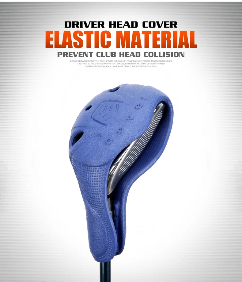 1 pcs Golf Club Head Cover 1/3/UT Full Set Of Wood Poles TPE Elastic Material Waterproof Washable