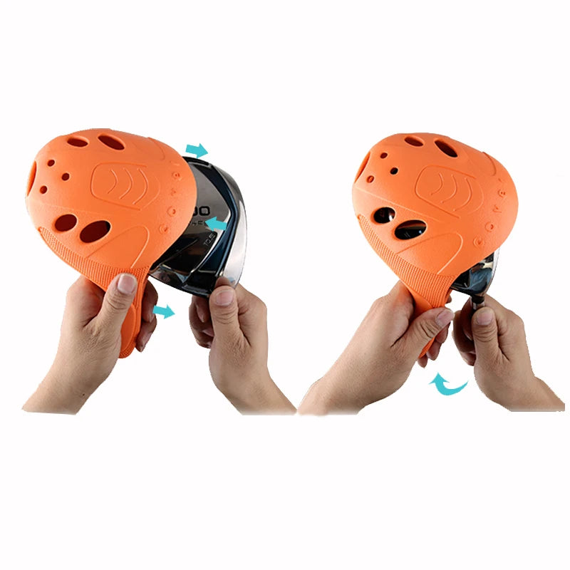 1 pcs Golf Club Head Cover 1/3/UT Full Set Of Wood Poles TPE Elastic Material Waterproof Washable