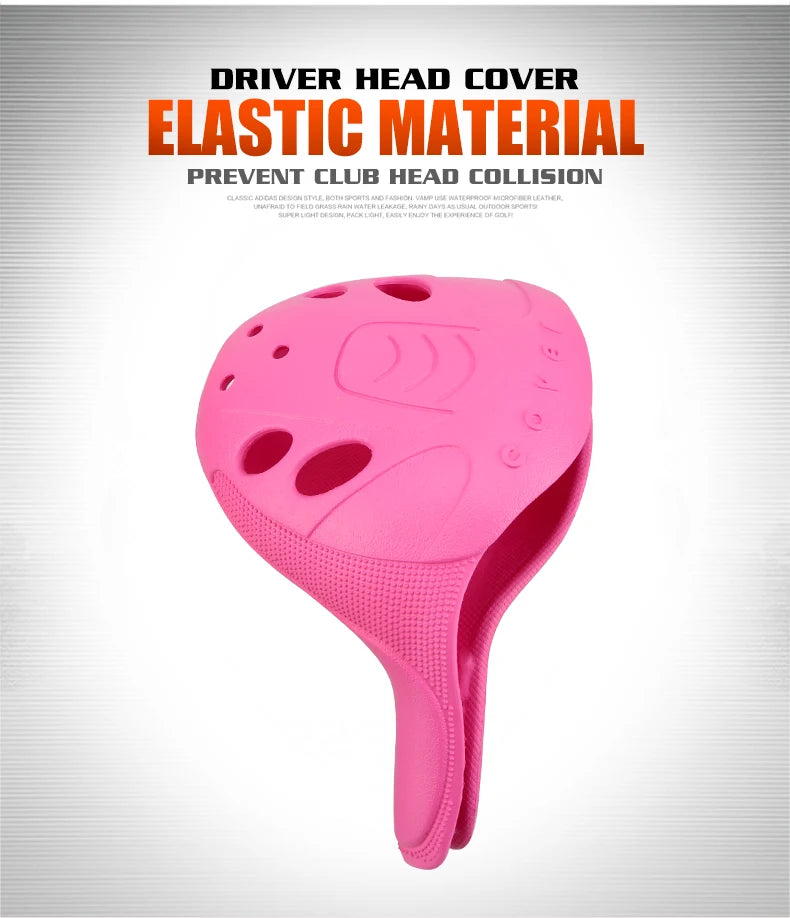 1 pcs Golf Club Head Cover 1/3/UT Full Set Of Wood Poles TPE Elastic Material Waterproof Washable