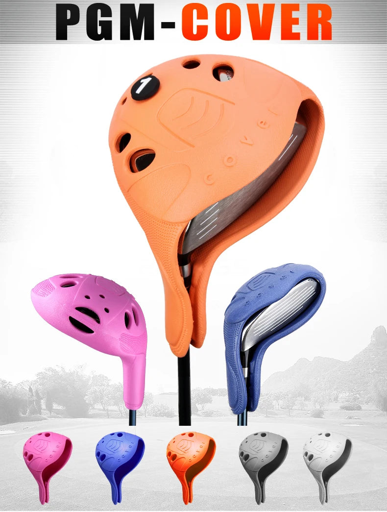 1 pcs Golf Club Head Cover 1/3/UT Full Set Of Wood Poles TPE Elastic Material Waterproof Washable