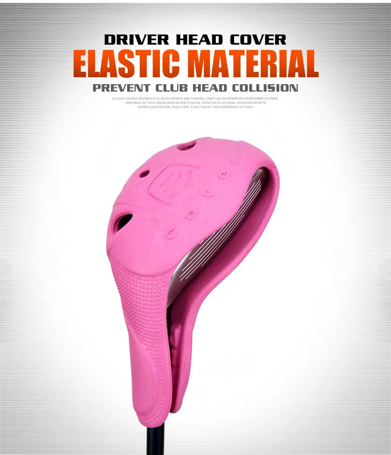1 pcs Golf Club Head Cover 1/3/UT Full Set Of Wood Poles TPE Elastic Material Waterproof Washable