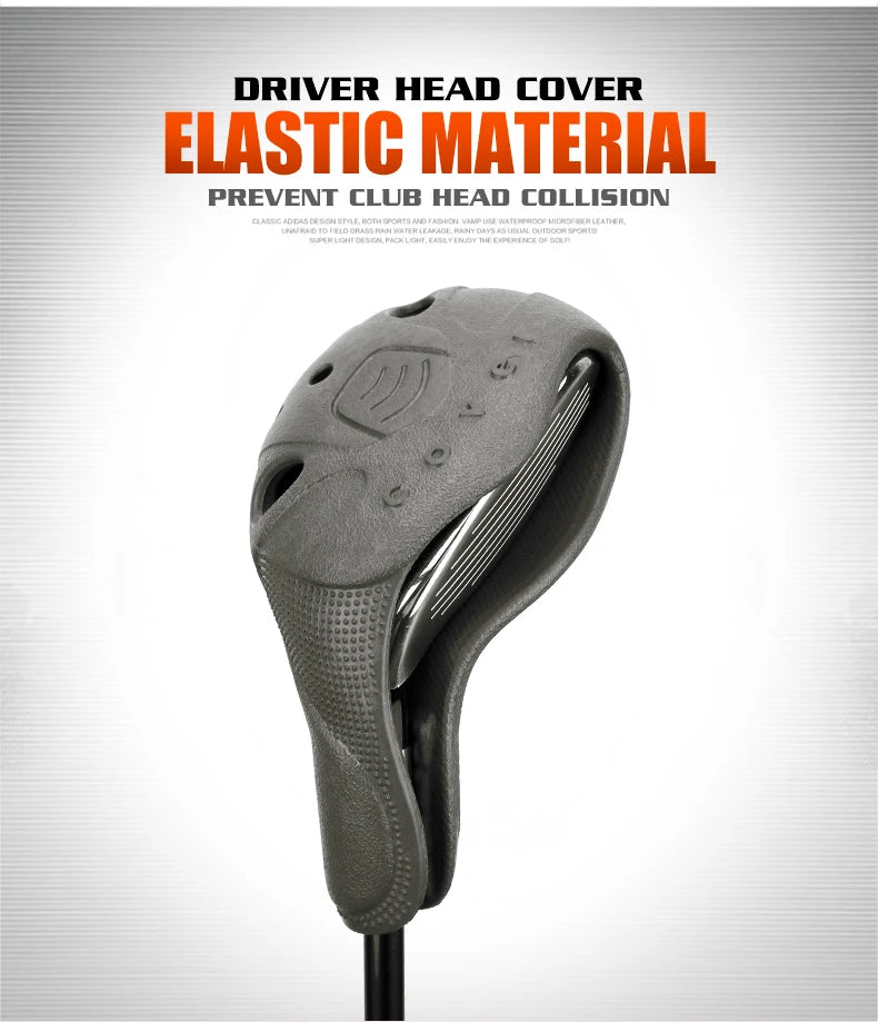 1 pcs Golf Club Head Cover 1/3/UT Full Set Of Wood Poles TPE Elastic Material Waterproof Washable