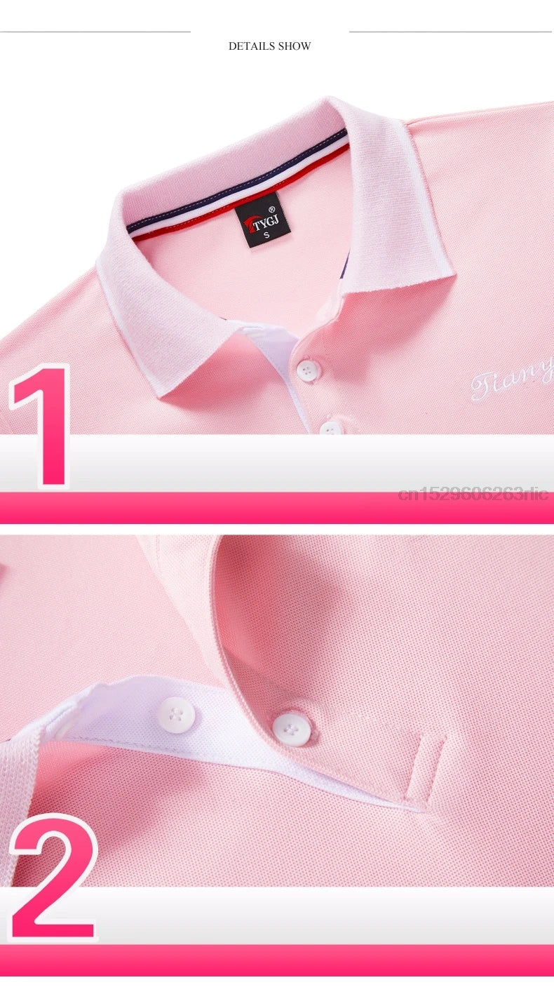 Summer Golf Wear Clothing Women Shirt Sports Breathable Short Sleeved T Shirts
