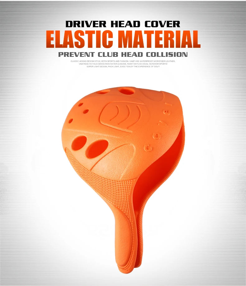 1 pcs Golf Club Head Cover 1/3/UT Full Set Of Wood Poles TPE Elastic Material Waterproof Washable