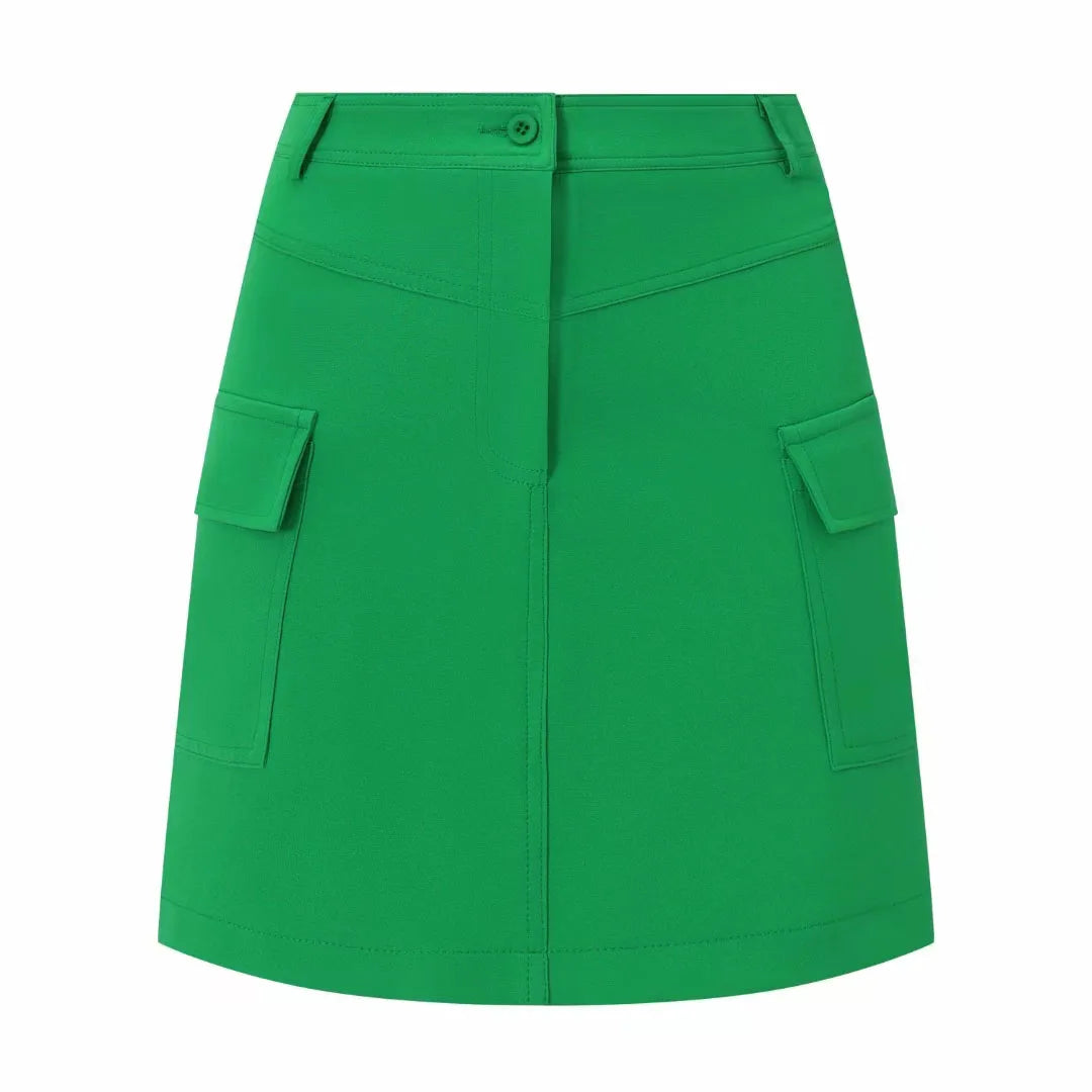 Golf Skirt Women Outdoor Skirt Quick Dry Zip Pockets Active Skirts Golf Sport Clothing