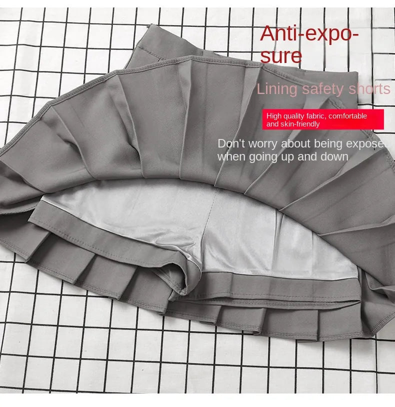 Skirt Ladies Women's High Waist Style Mini Pleated Skirt