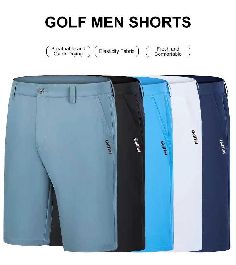 Golf Men's Shorts Summer Solid Breathable Trousers Comfortable Cotton Casual Clothes Sportswear