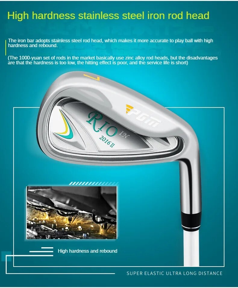 RIO Women 9/11pcs Golf Club Set with Golf Bag Carbon Stainless Steel Irons, Woods, And Driver W/Bag