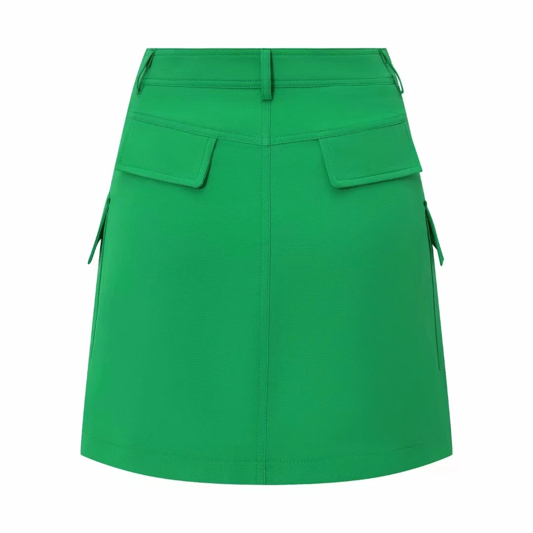 Golf Skirt Women Outdoor Skirt Quick Dry Zip Pockets Active Skirts Golf Sport Clothing