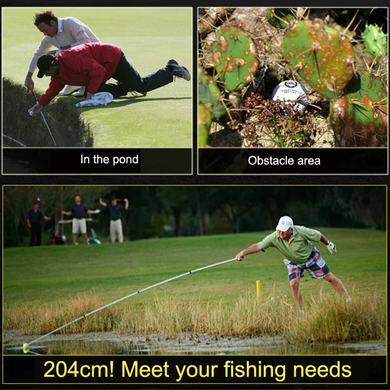 Golf Ball Pick Up Tools Telescopic Automatic Locking Scoop Ball Picker