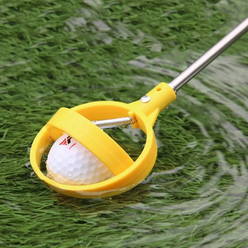 Golf Ball Pick Up Tools Telescopic Automatic Locking Scoop Ball Picker
