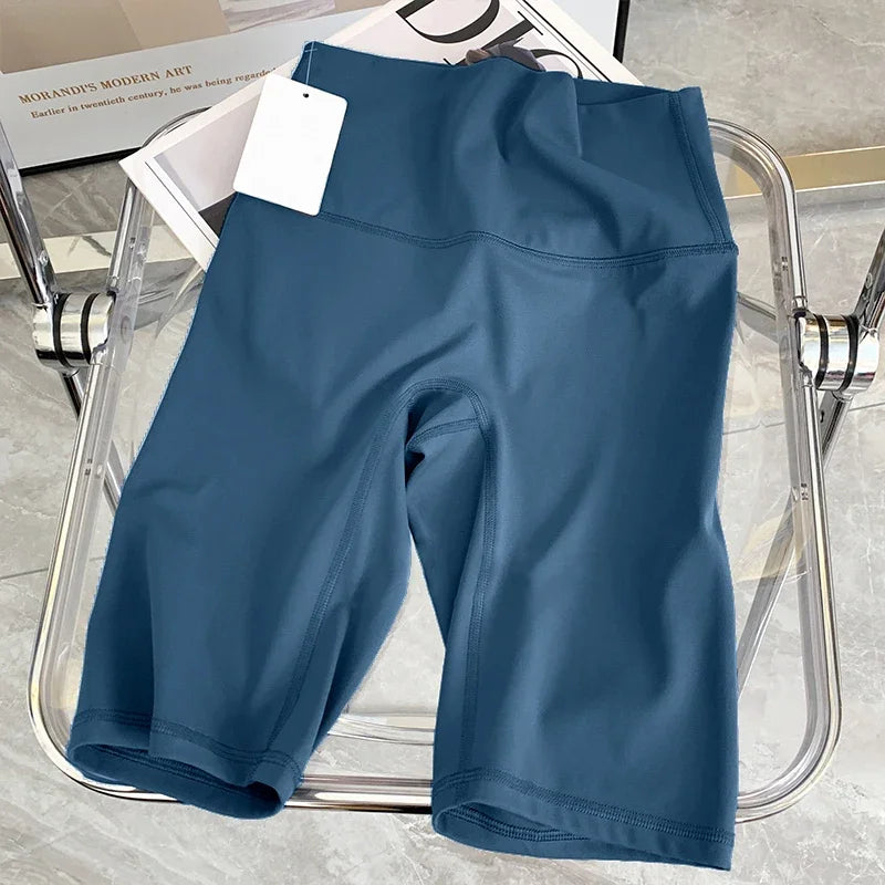 Summer Yoga Shorts Elastic Breathable Tights Leggings Quick Dry Sports Fitness Yoga Cycling Athletic Gym Shorts