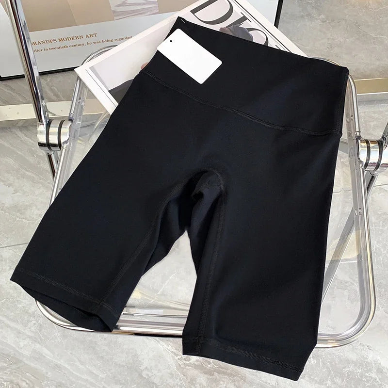 Summer Yoga Shorts Elastic Breathable Tights Leggings Quick Dry Sports Fitness Yoga Cycling Athletic Gym Shorts
