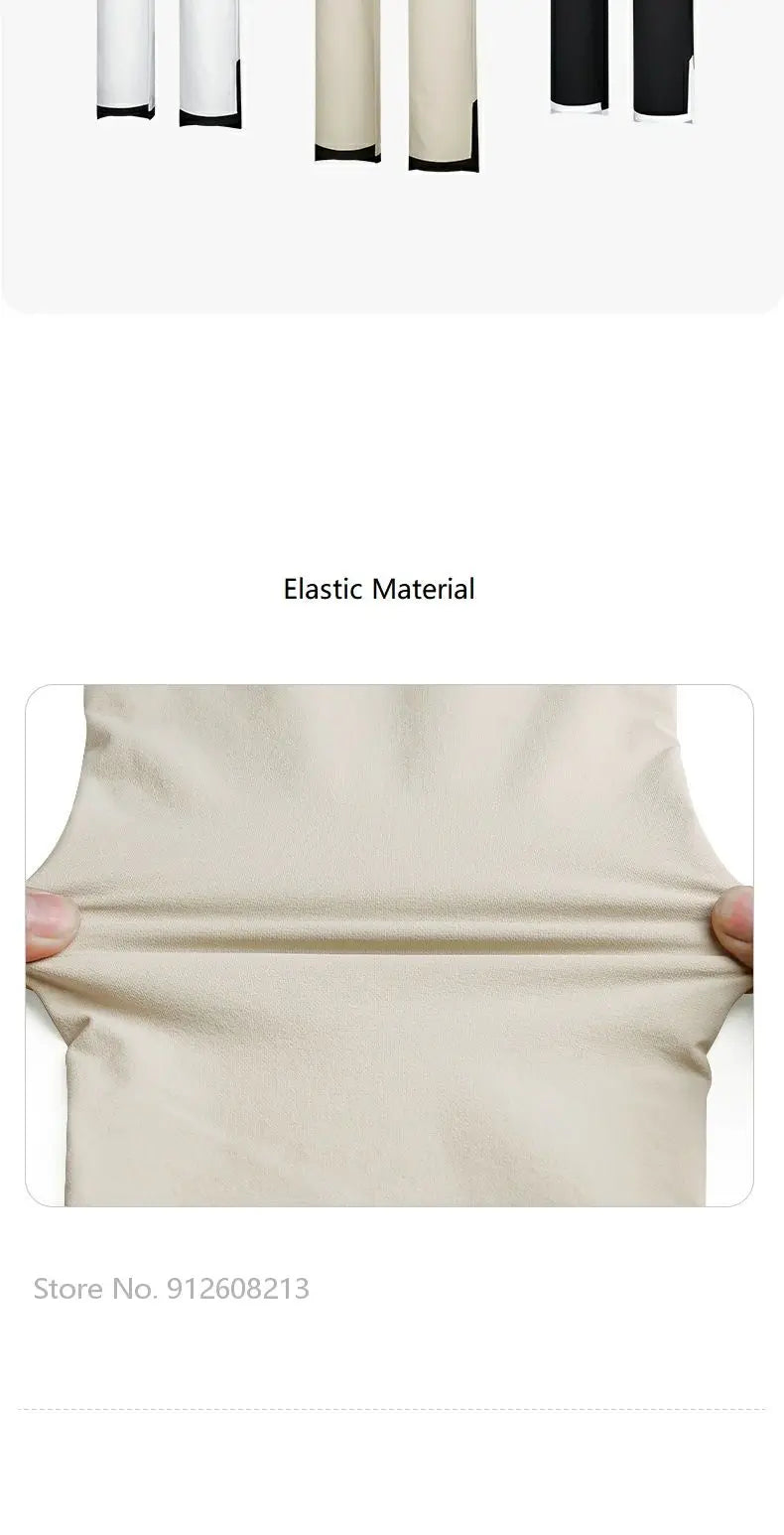 Summer Women Sports Trousers Elastic Split Golf Pants Lady High Waist Breathable Ankle Length Trousers XS-XL