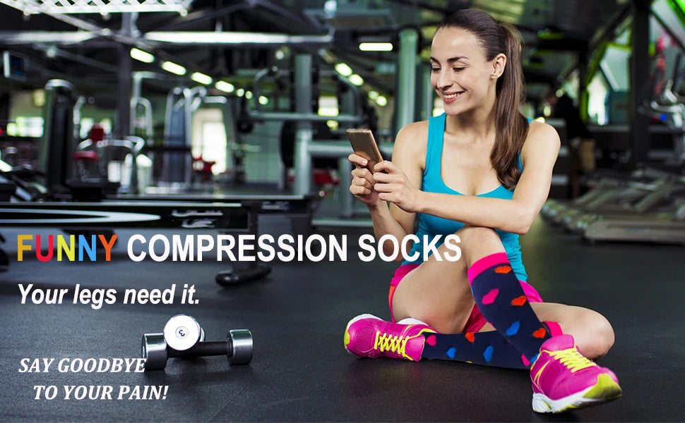 4 Pairs Compression Socks for Women Medical Varicose Veins Socks Pregnancy Socks Men Sports Socks