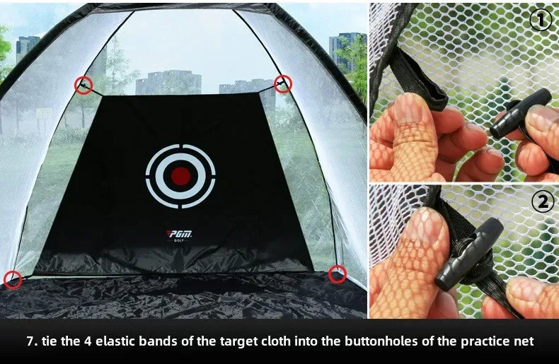 Golf Practice Net with Cutting Rod Hitting Cage Indoor OutdoorGolf Equipment