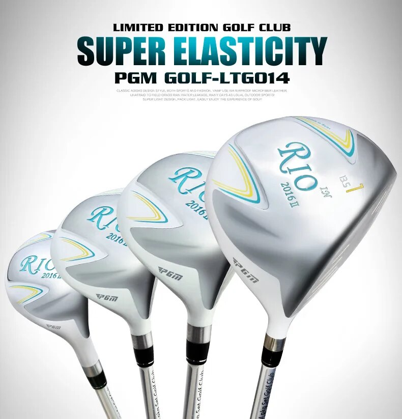 RIO Women 9/11pcs Golf Club Set with Golf Bag Carbon Stainless Steel Irons, Woods, And Driver W/Bag