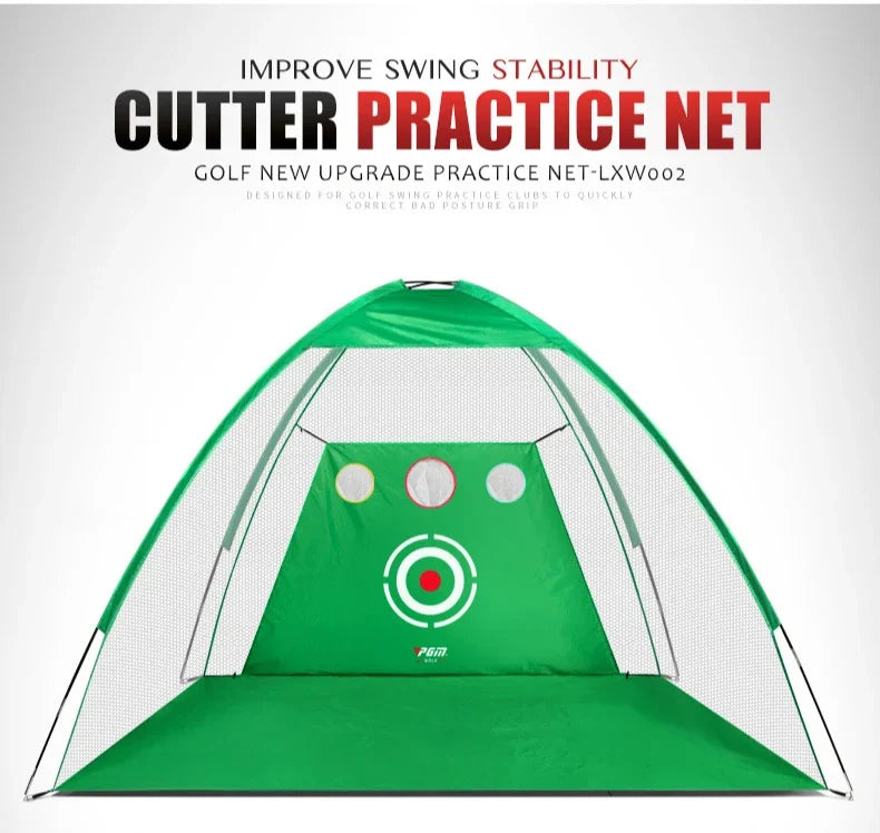 Golf Practice Net with Cutting Rod Hitting Cage Indoor OutdoorGolf Equipment