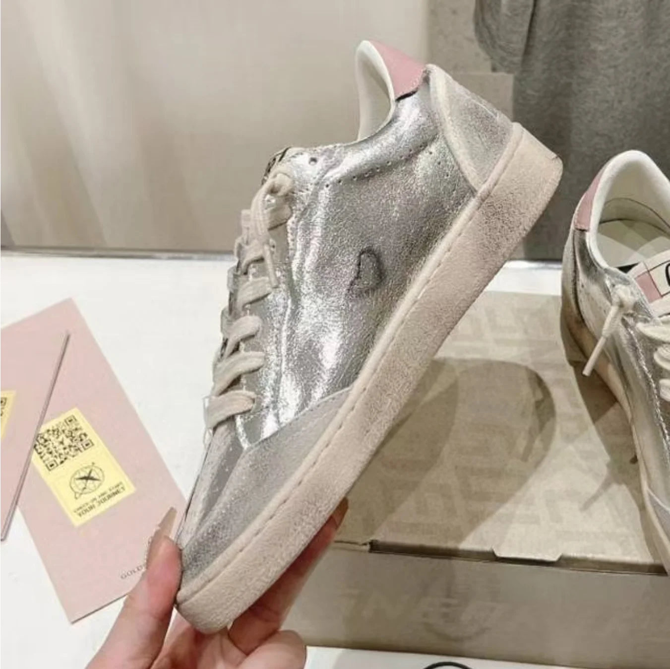 Luxury Leather Women's Sports shoes retro casual