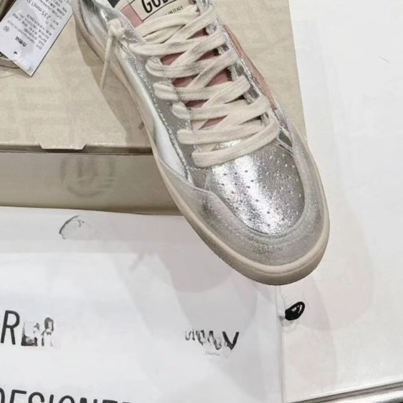 Luxury Leather Women's Sports shoes retro casual