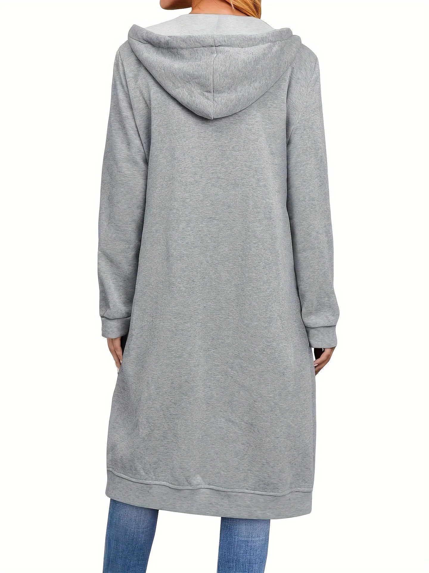 Plus Size Hoodies for Women Casual Full Zip Hoodies Comfortable Women's Long Fashionable Sweatshirts With Pockets