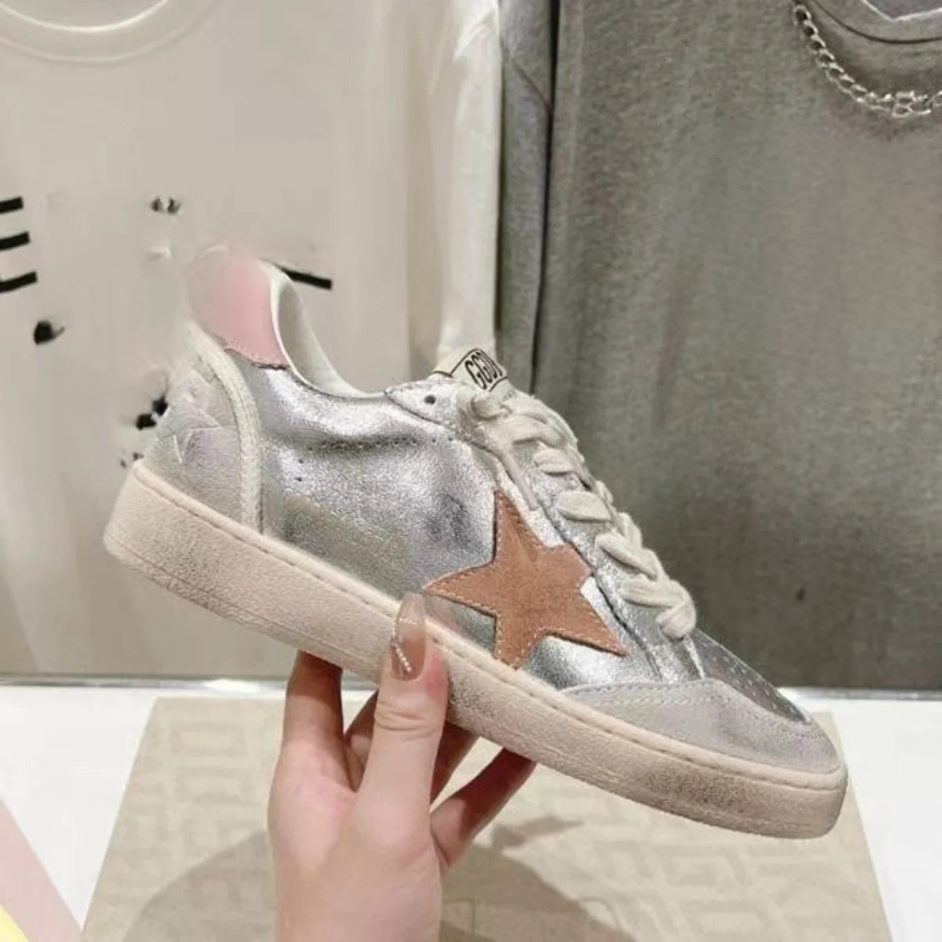 Luxury Leather Women's Sports shoes retro casual