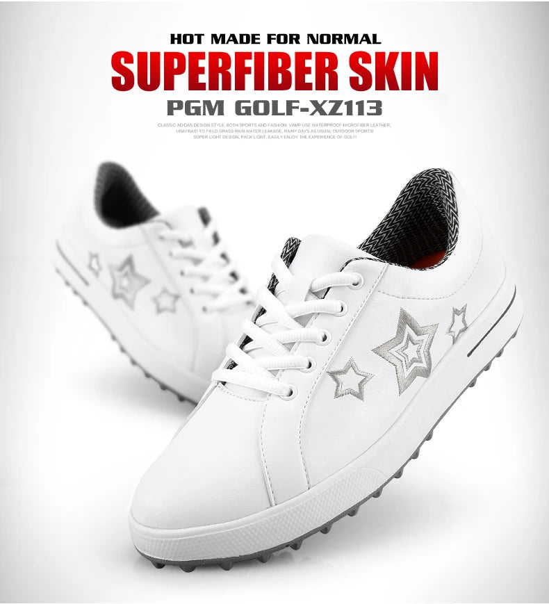 Womens Golf Shoes Lightweight Non-slip White Sports Shoes 35-40