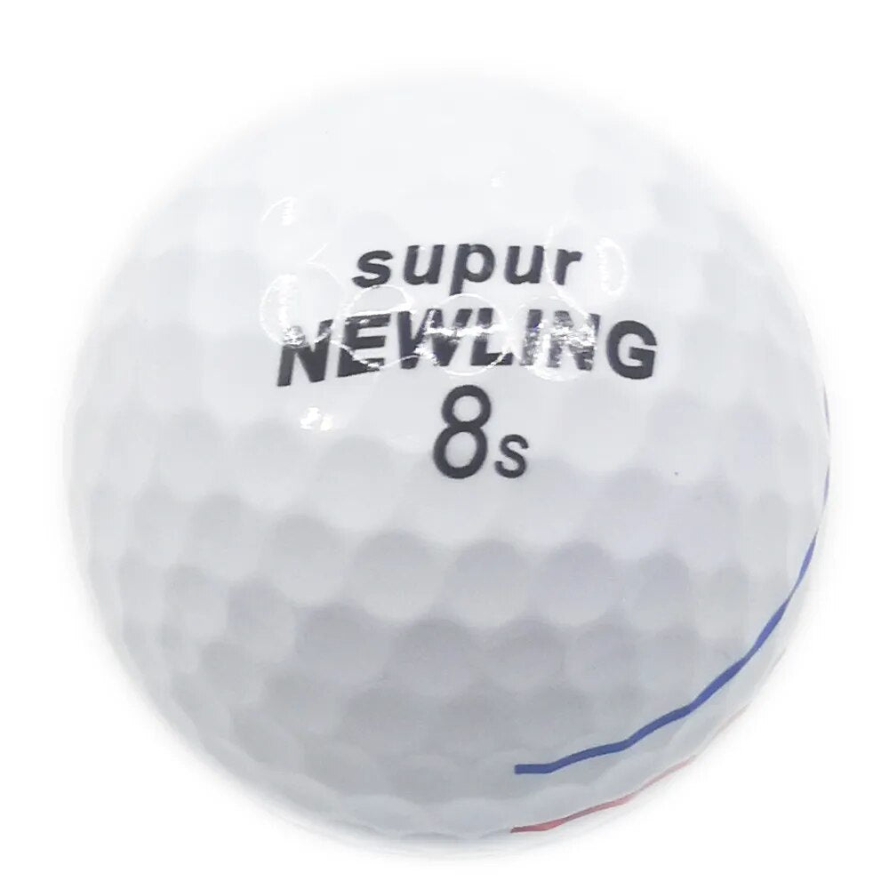 12 Pcs Golf Balls 3 Color Lines Aim Super Long Distance. 3-Piece/Layer Ball /Professional Competition