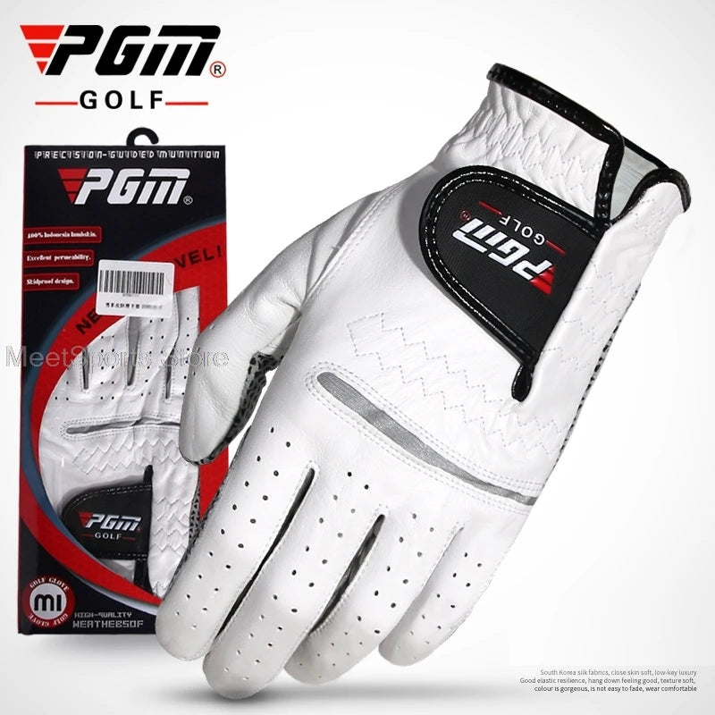 Golf Glove For Men Sheepskin Left Right / Hand Genuine Leather Gloves Anti-Slip Wear-Resisting