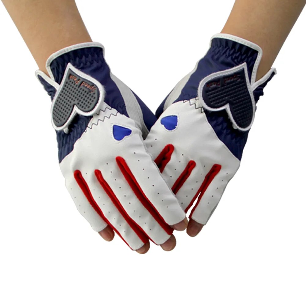 Golf Gloves, Womens, Ladies, Leather Both Hands, Non-Slip