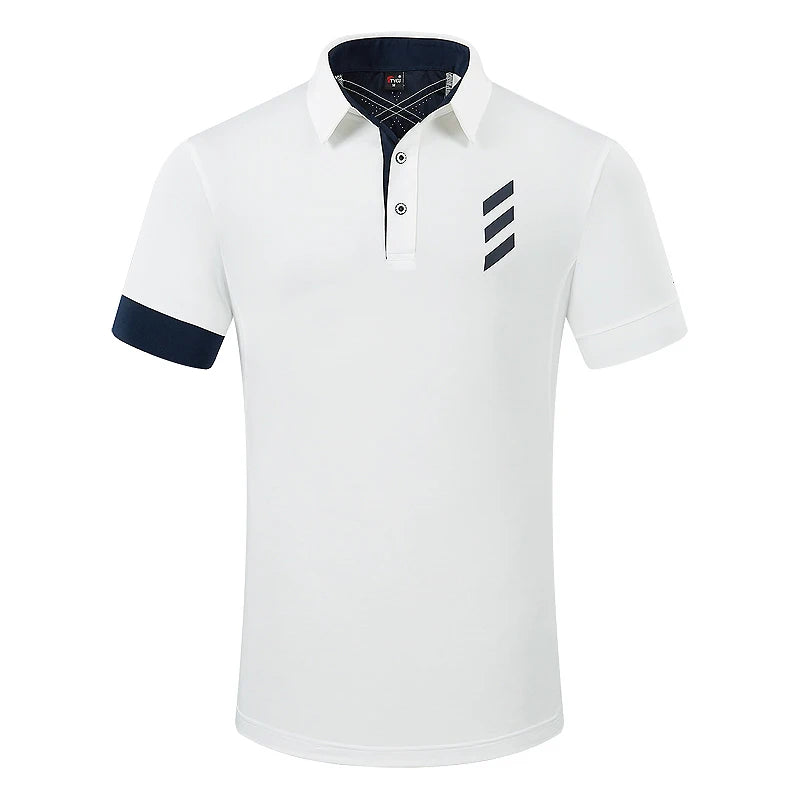 Golf T-shirt Men's Short Sleeved Tops Male Breathable Elastic Uniforms Golf Clothing Size M-XXL
