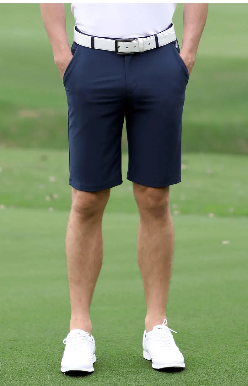 Men Golf Shorts Summer Solid Breathable Comfortable Cotton Casual Sports Wear