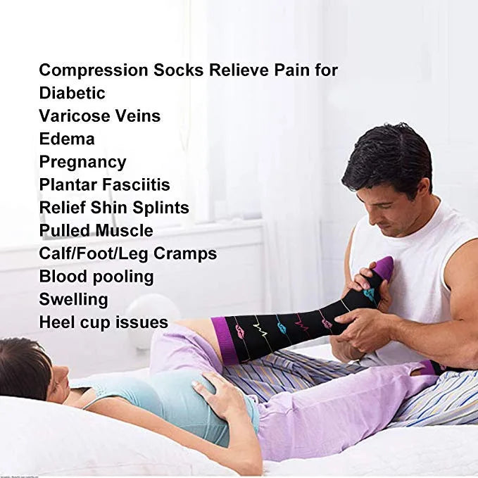 Compression Socks Golf Athletic 15-30 mmHG For Pregnant/ Edema /Diabetes Varicose Veins