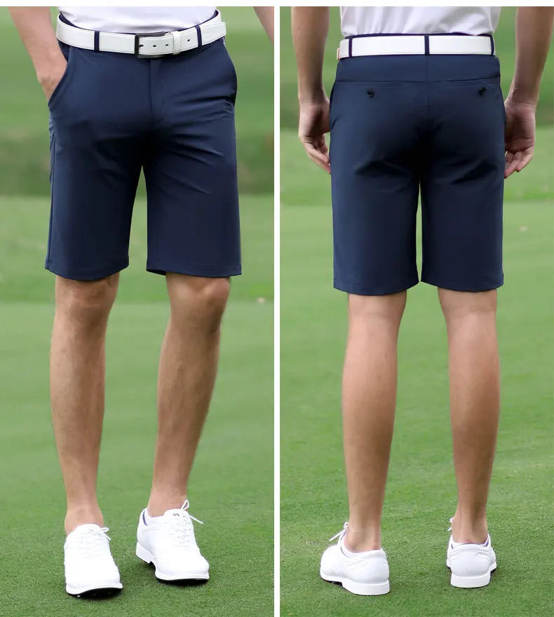 Men Golf Shorts Summer Solid Breathable Comfortable Cotton Casual Sports Wear