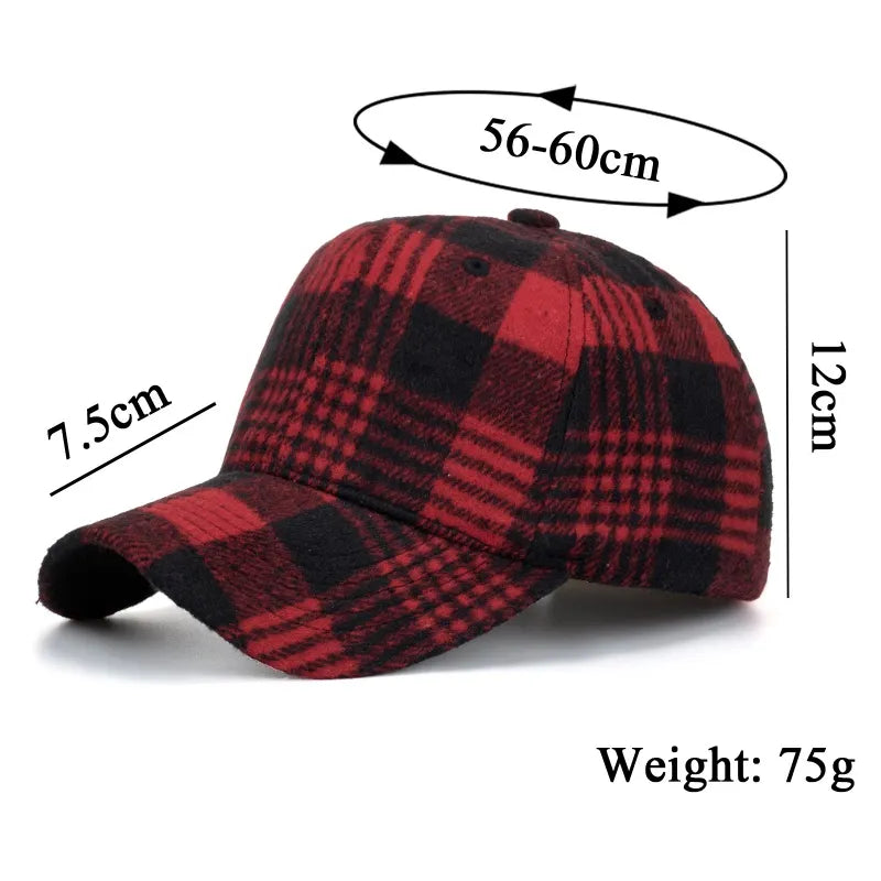 Plaid Game Cap For Men And Women, Visor Hat Adjustable Outdoor Sports Golf, Baseball.