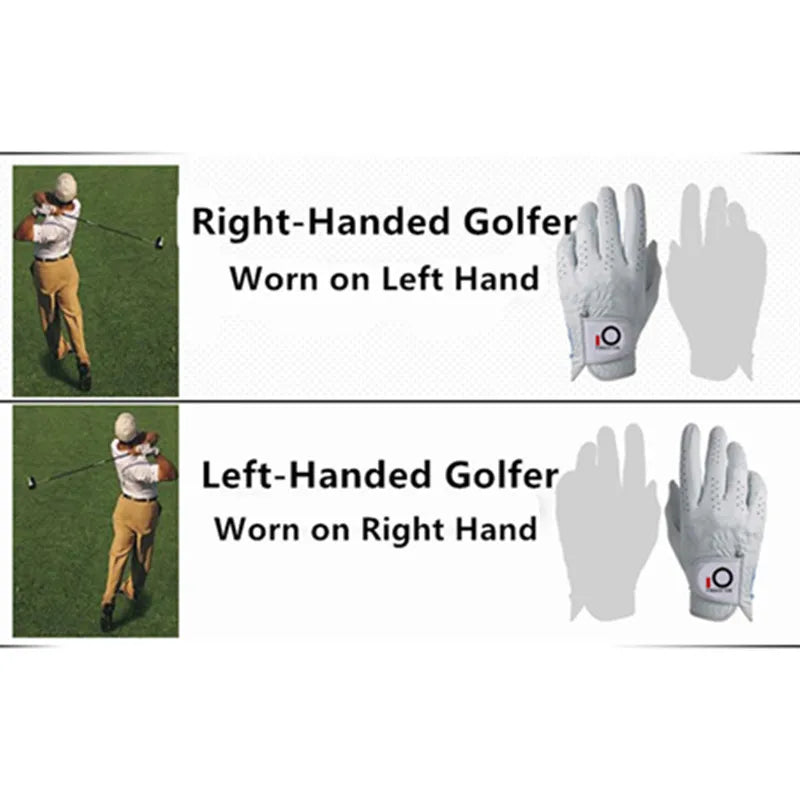 All Weather Golf Gloves Women Left Hand Leather with Ball Marker Half Finger