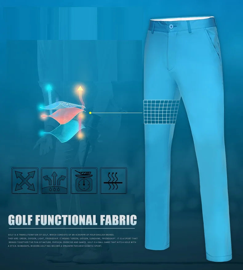 Golf Pant For Men Waterproof Sports Golf Trousers Summer Quick Dry Pants High Elastic Soft Pants XXS-XXXL Plus Size