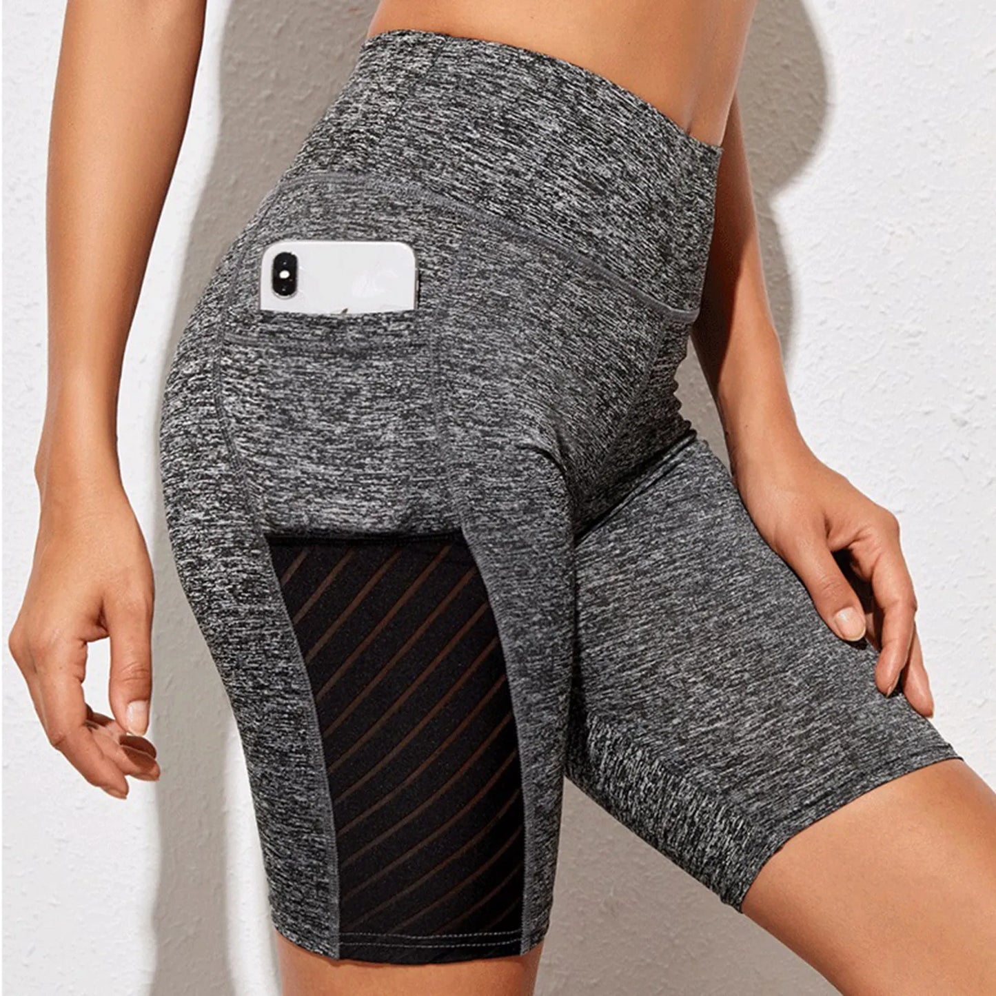 Gym, Jogging, Yoga, Womens High Waist, Sports, Fitness, Pocket Exercise , Shorts.