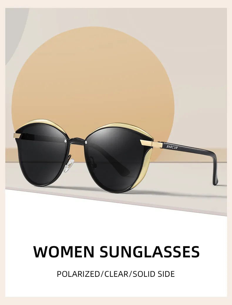 Luxury Polarized Sunglasses Womens Round Sun Glasses Ladies