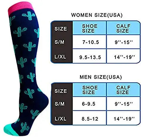 Compression Socks Golf Athletic 15-30 mmHG For Pregnant/ Edema /Diabetes Varicose Veins