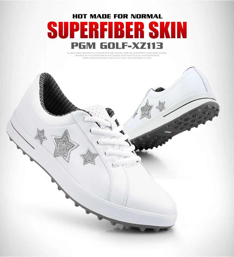 Womens Golf Shoes Lightweight Non-slip White Sports Shoes 35-40