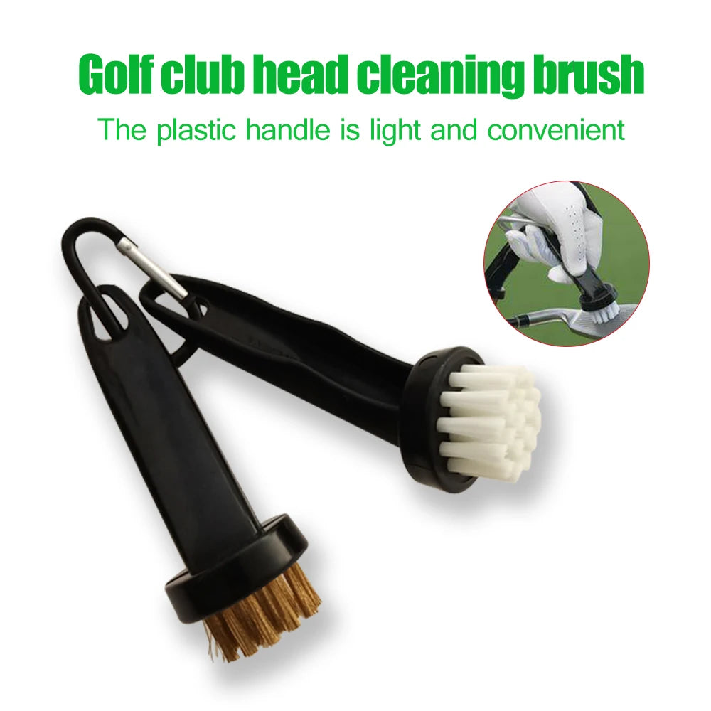 Portable Golf Club Brushes Round Head Clean Kits for Golf Irons Putters Shoe Cleats