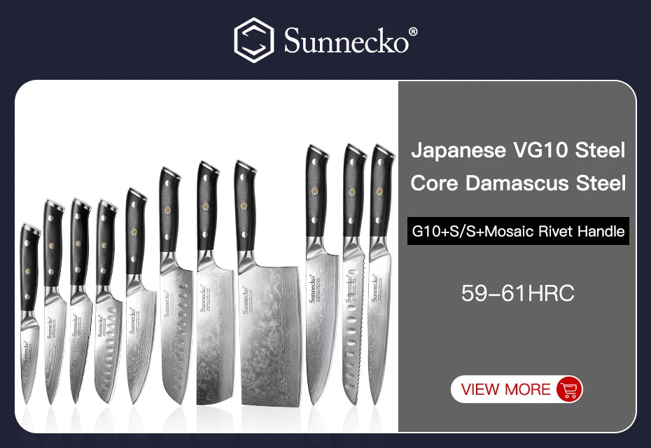 Steel Steak Knives Fork Set Japanese Style VG10 Meat Pork Beef Fish Dinner Tableware