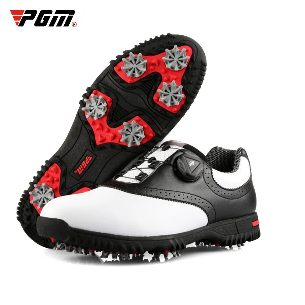 Mens Golf Shoes Waterproof Sports Shoes Rotating Buckles Anti-slip Sneakers