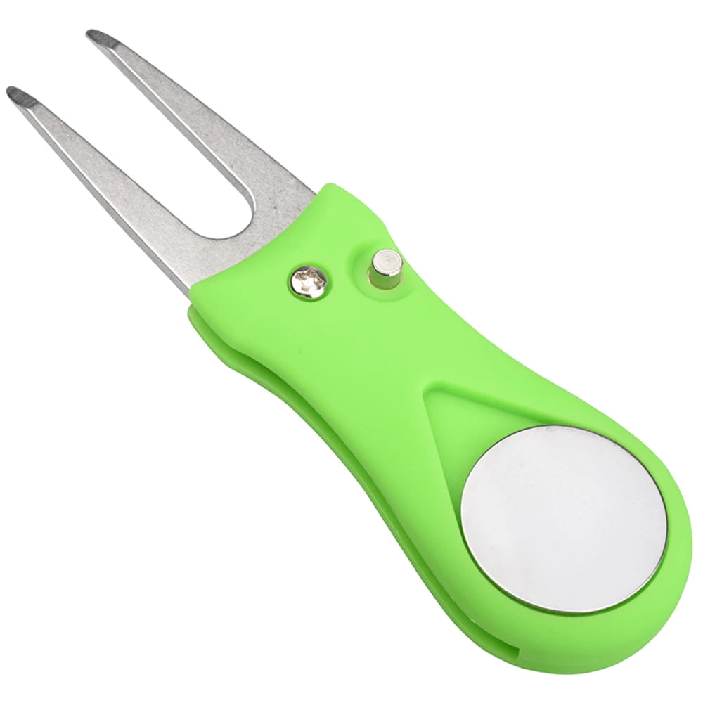 1PCS Foldable Golf Divot Repair Tool Switchblade Pitch Groove Cleaner Golf Marker Golf Accessories