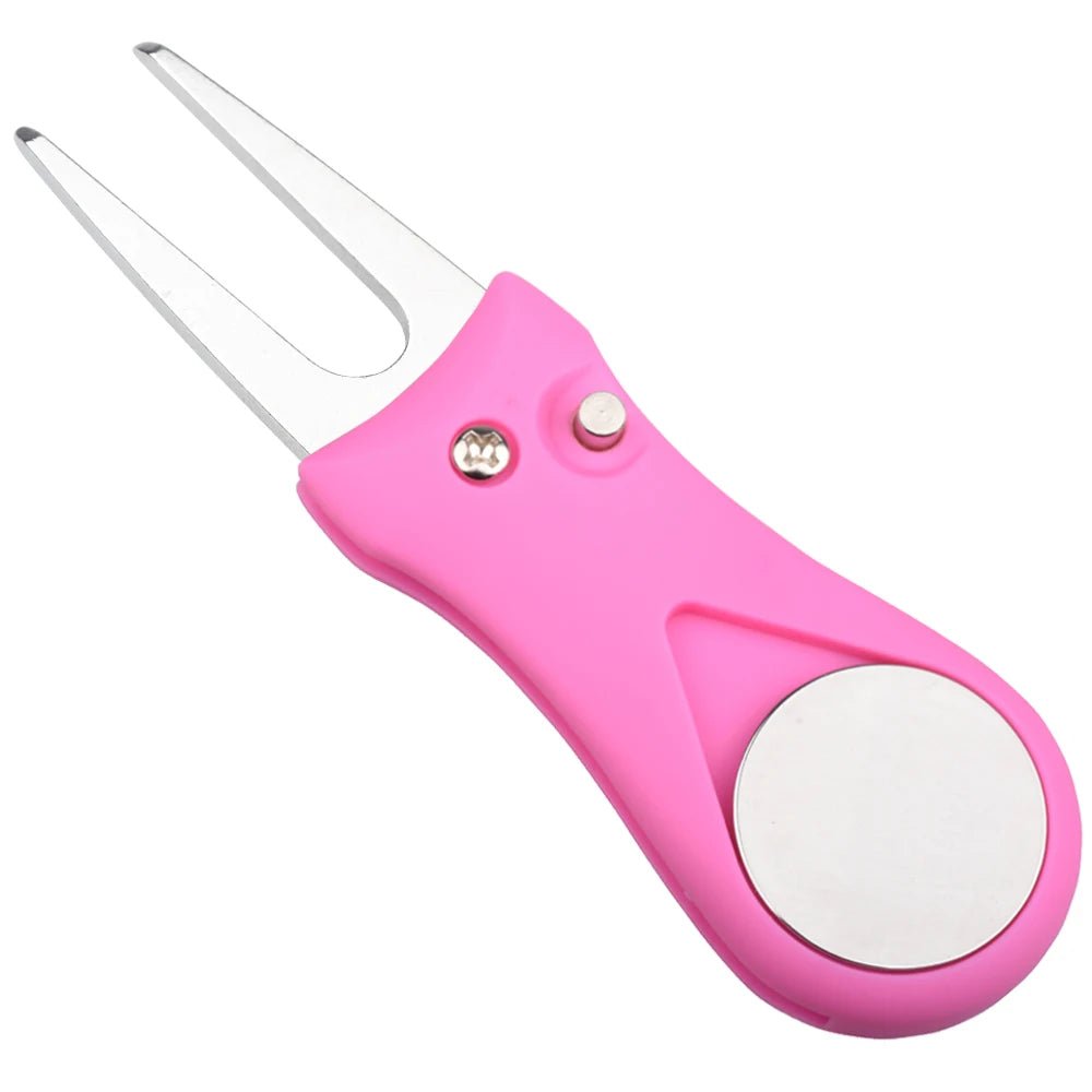1PCS Foldable Golf Divot Repair Tool Switchblade Pitch Groove Cleaner Golf Marker Golf Accessories