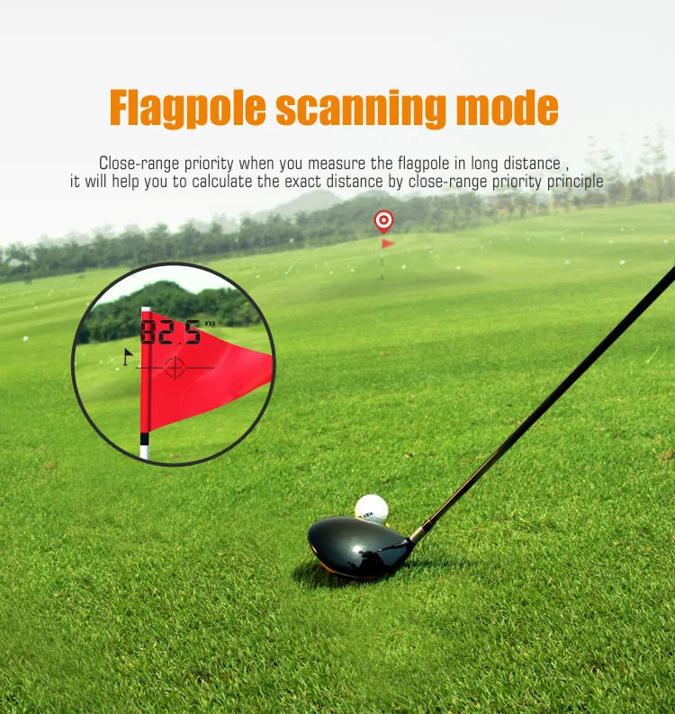 Golf Laser Rangefinder Measure 600M/Yard Distance Meter 6X Monocular For Golf / Sports / Hunting