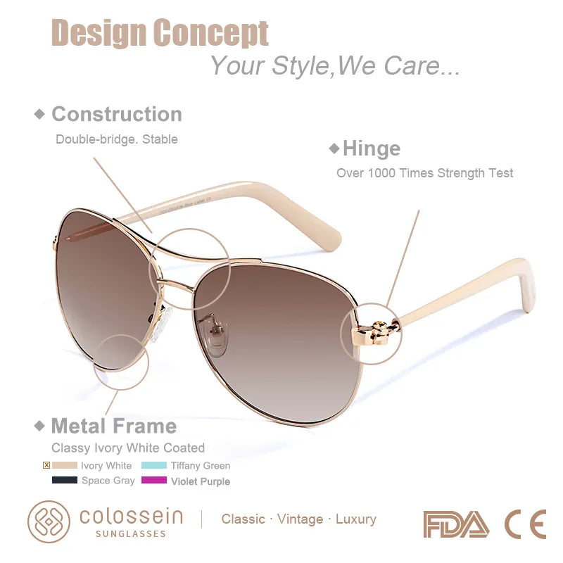 Luxury Vintage Sunglasses Unisex Glasses Ultralight Driving Golf Sports Gold Frame UV400 Eyewear