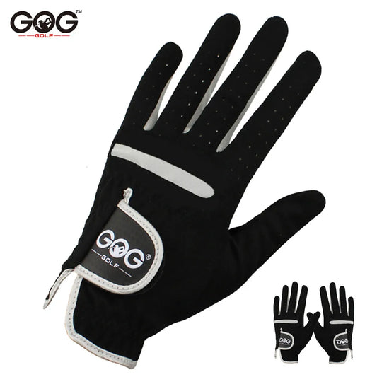 Men's Golf Glove Left Hand Right Hand Micro Fiber Breathable Mens, Black.