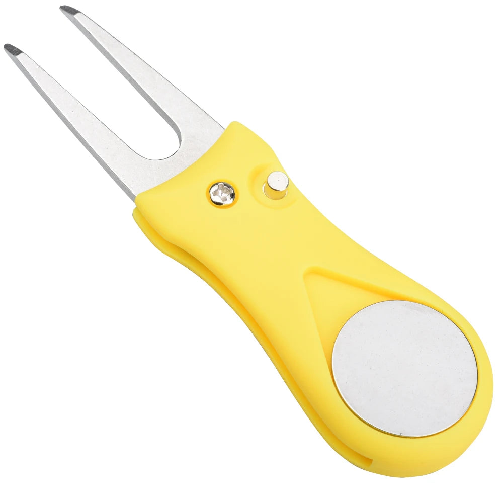 1PCS Foldable Golf Divot Repair Tool Switchblade Pitch Groove Cleaner Golf Marker Golf Accessories